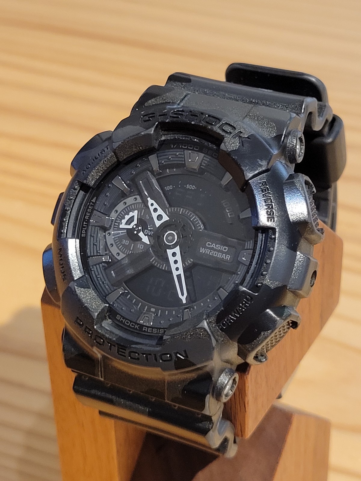 ​EXCELLENT! CASIO G-SHOCK GA-110CM Dark Camo – NEW BATTERY, HANDS ALIGNED
