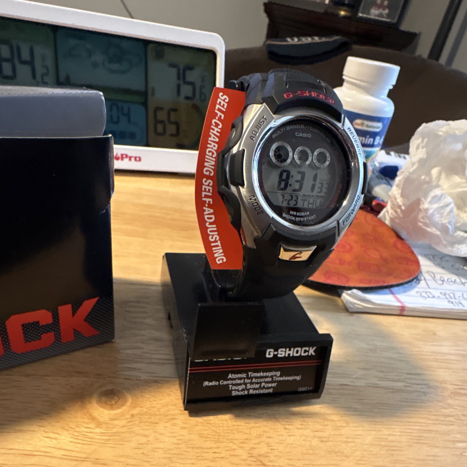 Casio G-SHOCK Men’s Digital Tough Solar 200m Black Resin Strap w/ Box