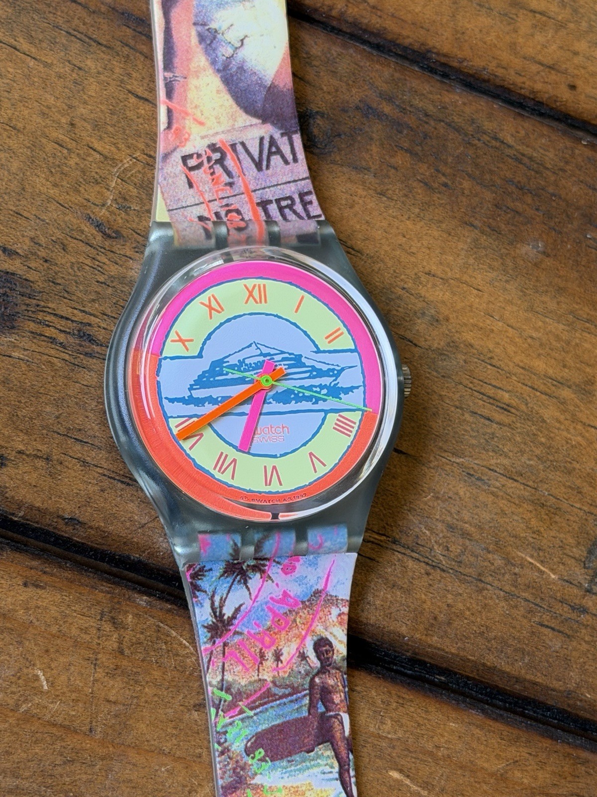 NWT NOS VTG 1993 Swatch “Postcards” GN127