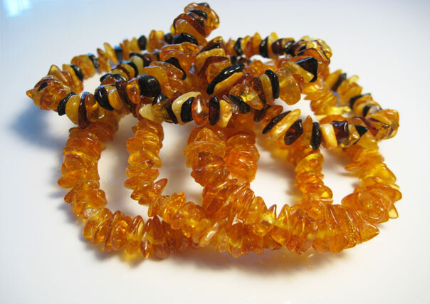6 pcs Genuine Amber Baltic Amber Bracelet 5.5 in . 14 cm !!!