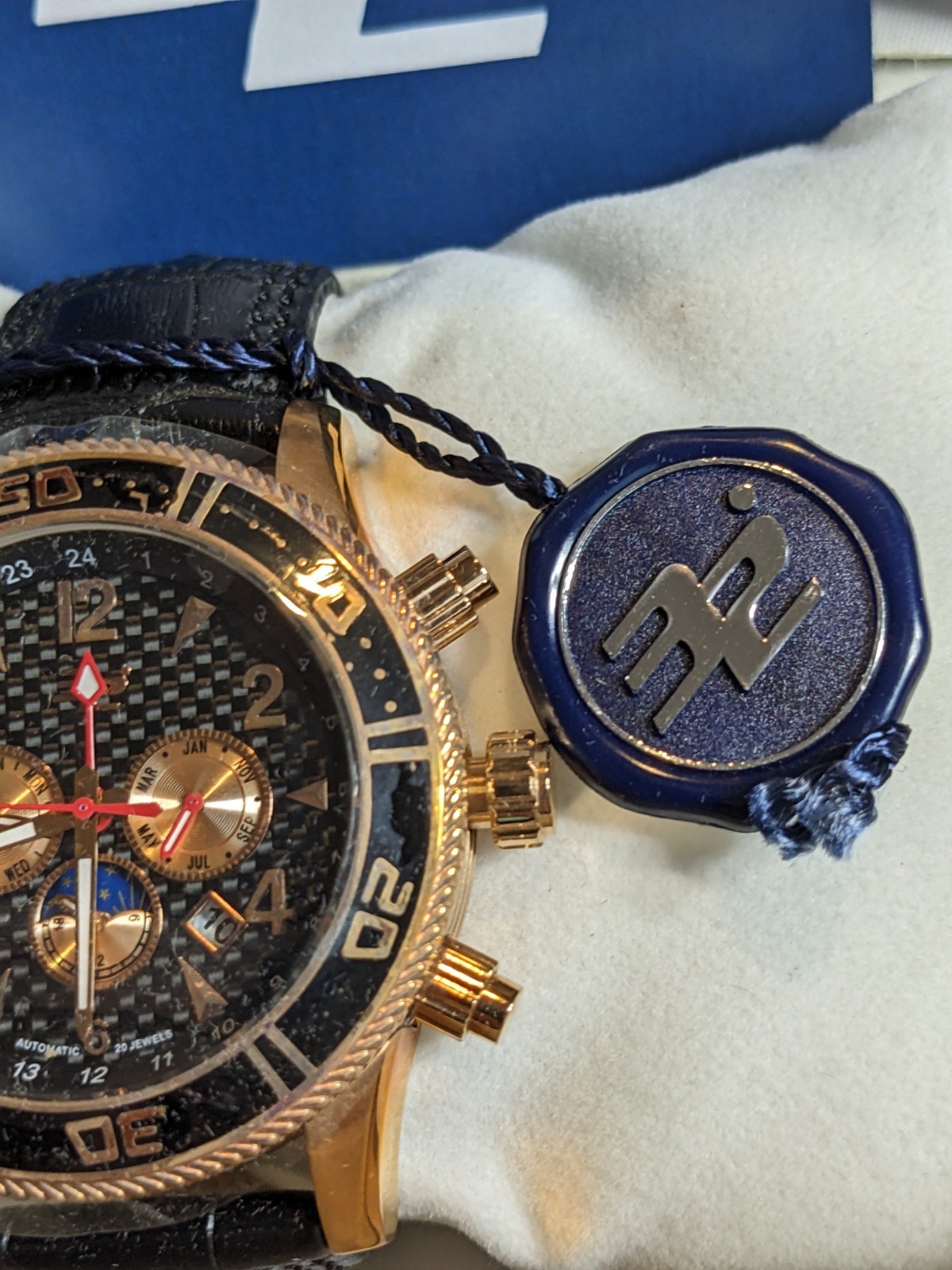 32 Degrees Chronograph TIMEPIECE ! SELF WIND AUTOMATIC NEW IN BOX ROSE GOLD