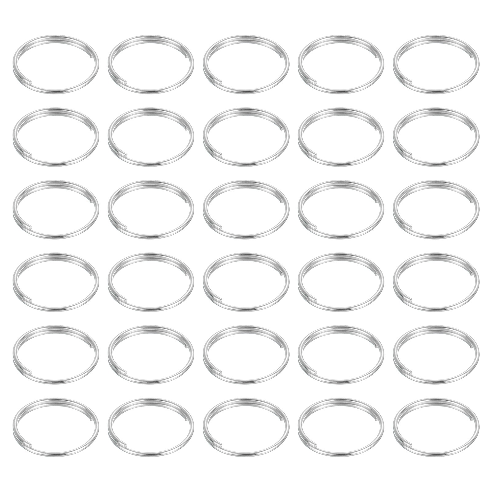 100Pcs 12mm Double Loops Split Rings, Small Round Jump Ring Connector, Silver