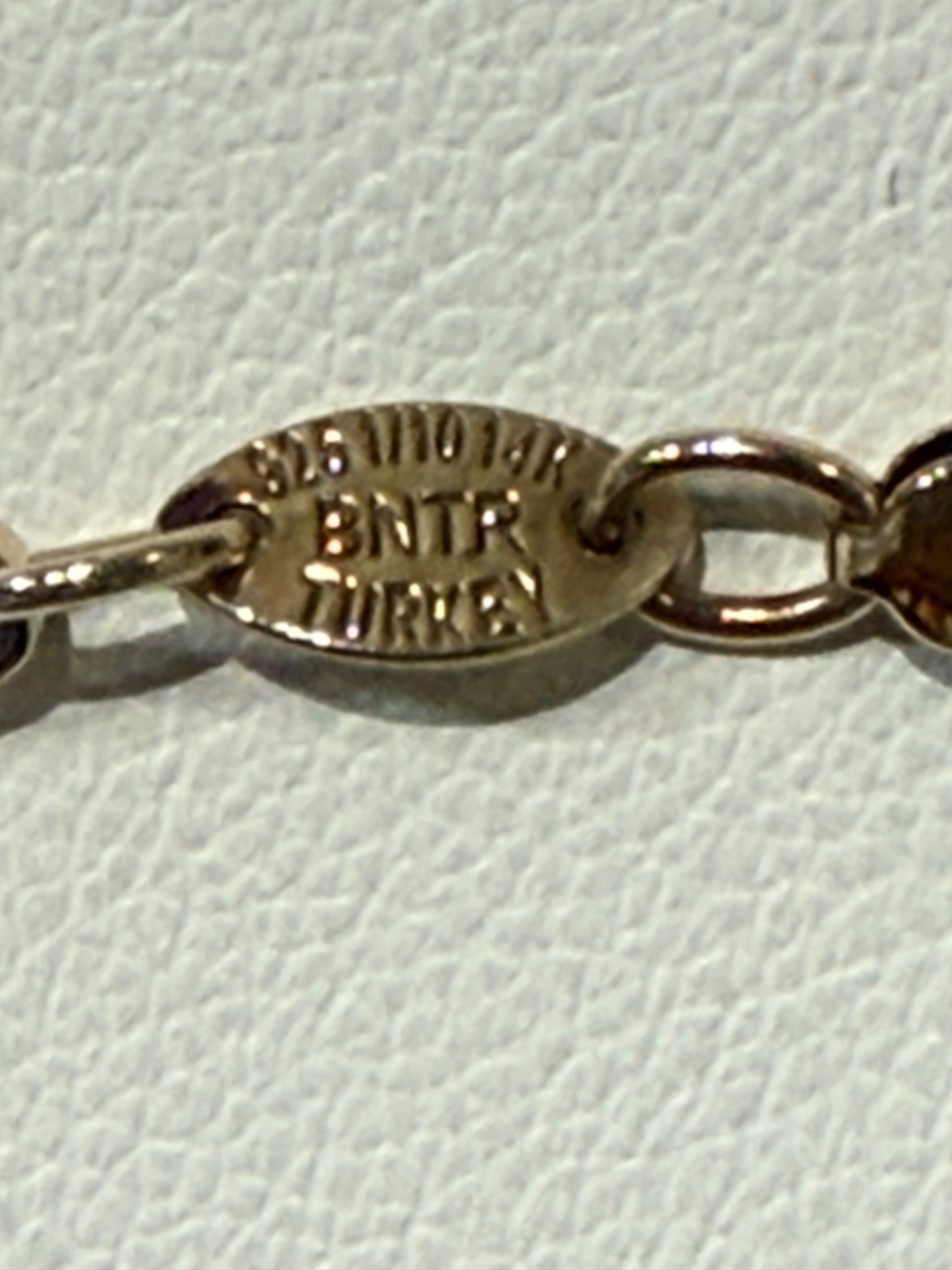 925 1/10 14 Kt mariner link Necklace