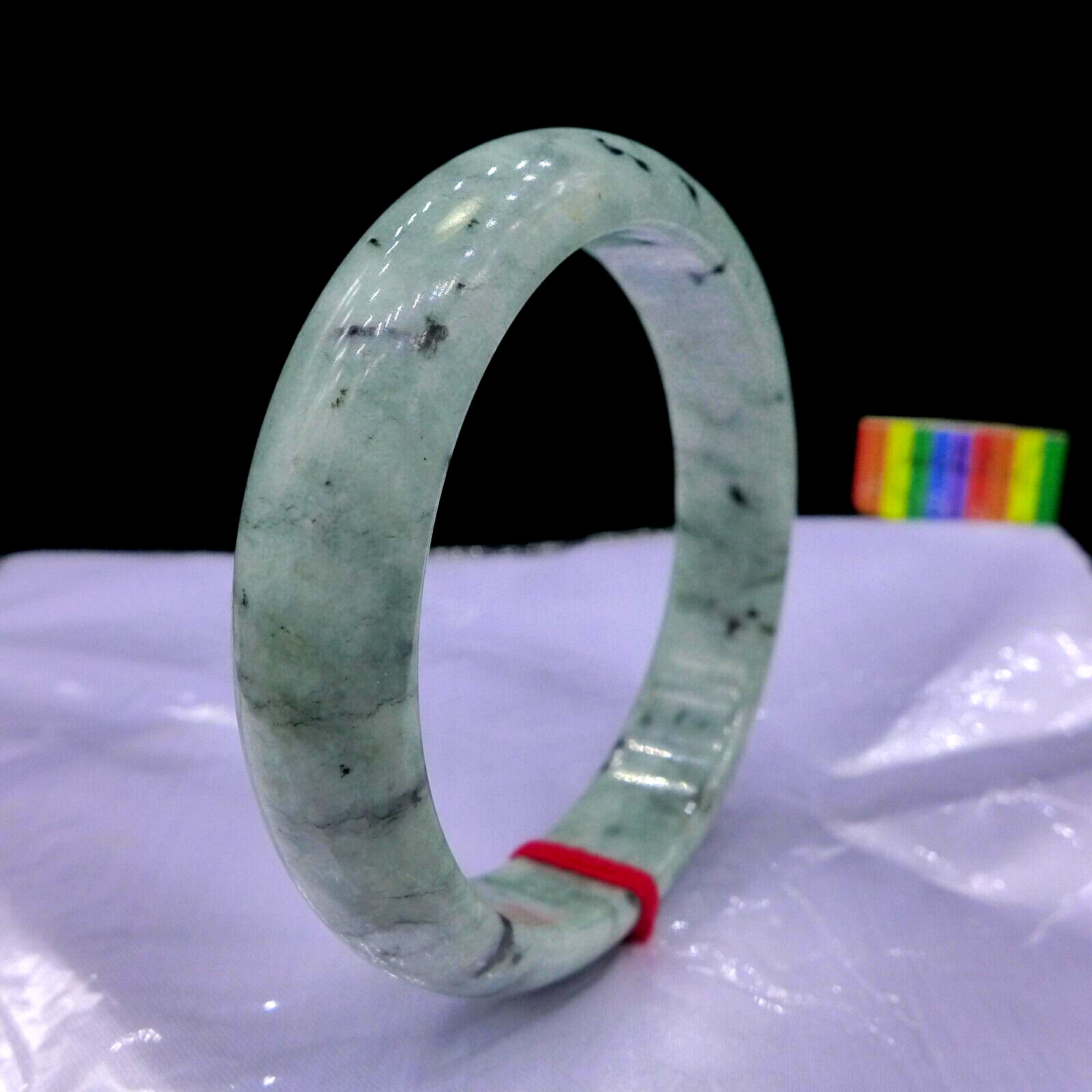 【JadeiteBird】61mm Certified 100% Natural Grade A Jadeite Jade Bangle Bracelet