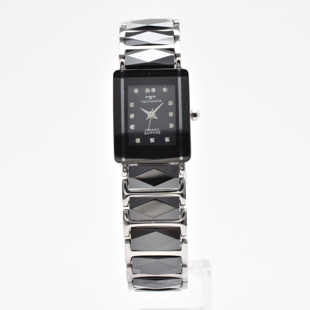 Technos Men’s Black Ceramic Quartz Wristwatch 13P Japan Working 0716195