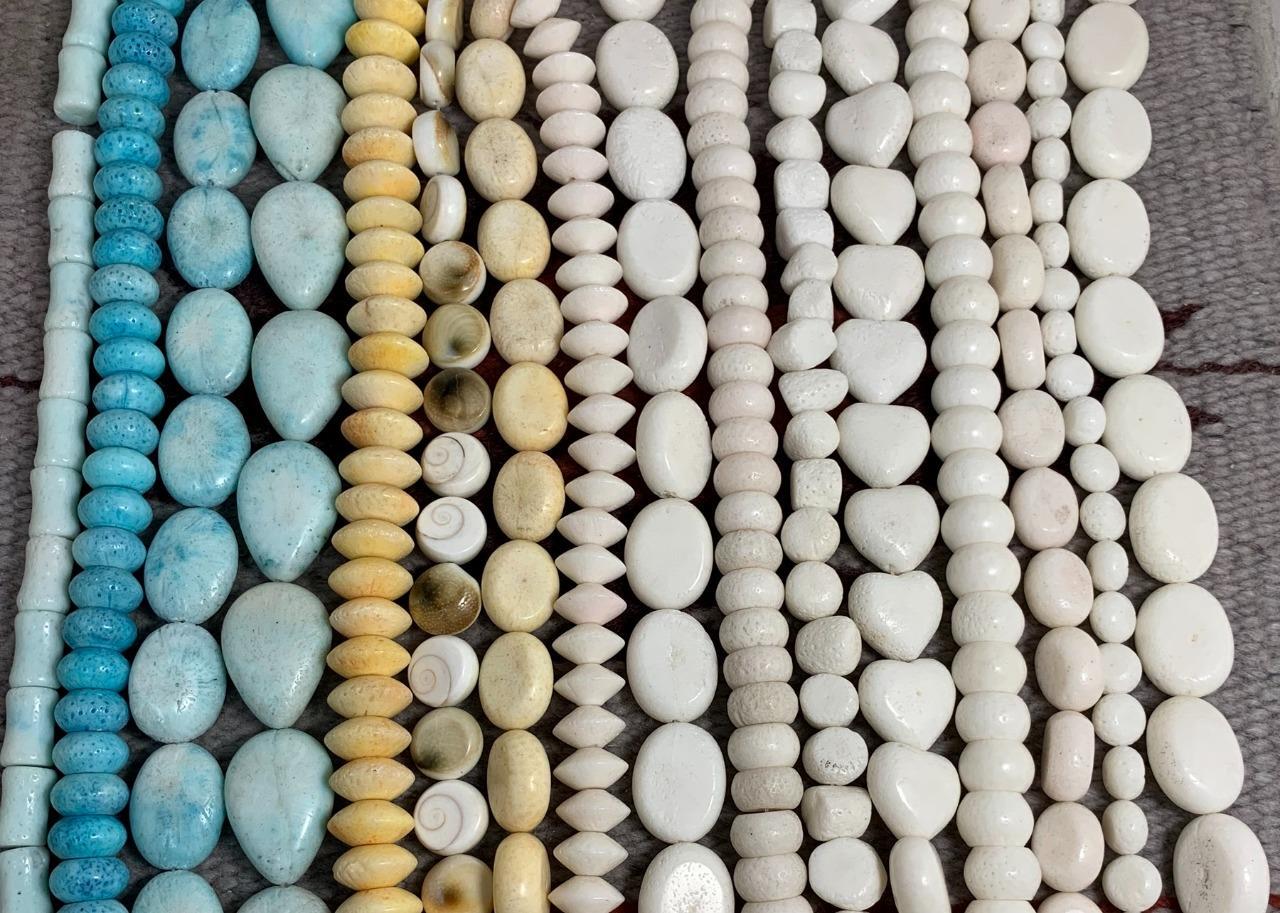 Closed out sale//16 selections of shell beads//mix shapes/mix colors