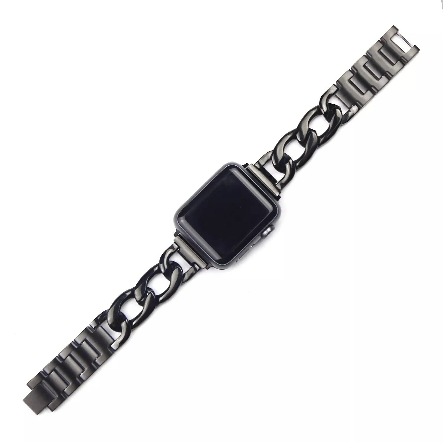 Metal Stainless Steel Chain Strap for Apple Watch Series 6 iWatch band 38MM 40MM