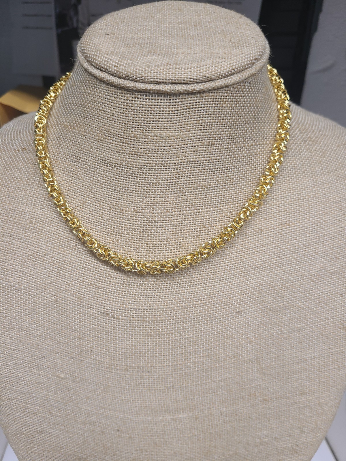 Bellezza Bronze Byzantine Chain Necklace & Bracelet 2-piece Set, 18″ & 7″ NWOT