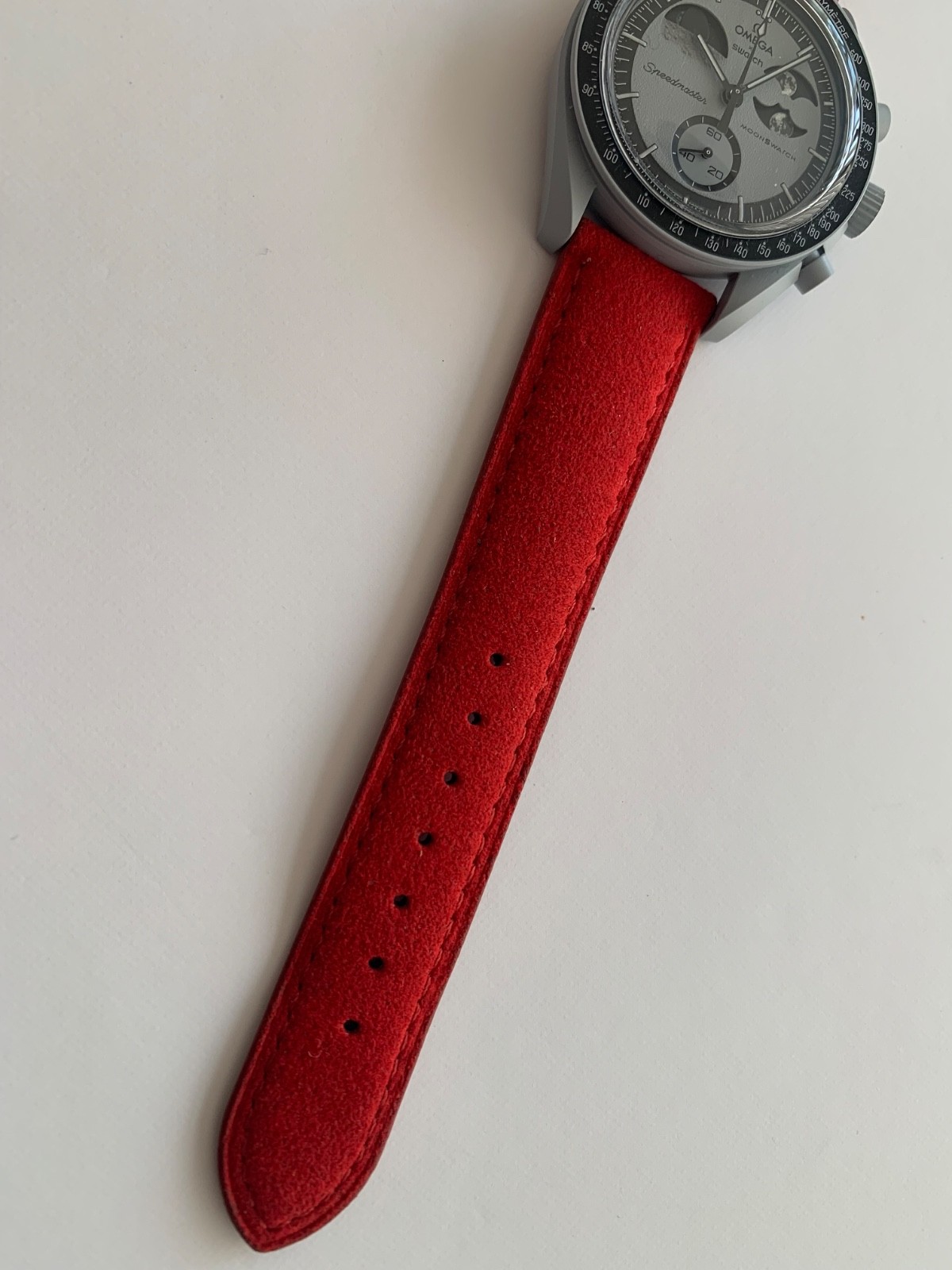 PEBRO ALCANTARA watch strap RED 4 sizes 100% Vegan