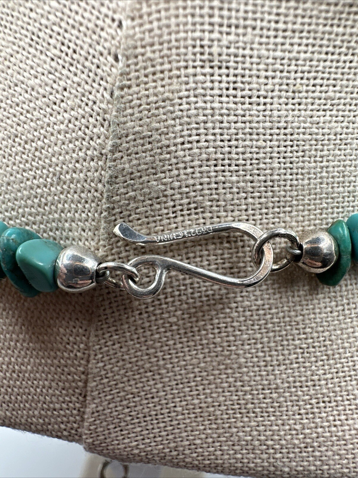 Mine Finds By Jay King Long Turquoise Blue Lace Agate & Chalcedony 925 Necklace