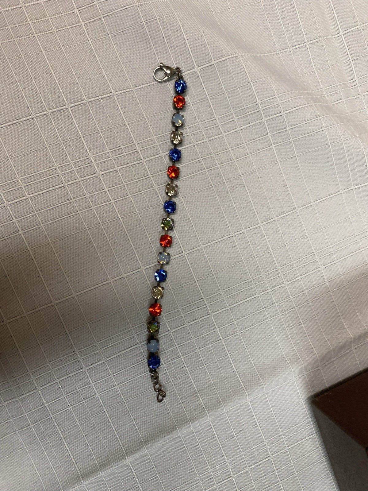 Sparkly Multicolor, Red-White & Blue, Tennis Bracelet, Unbranded