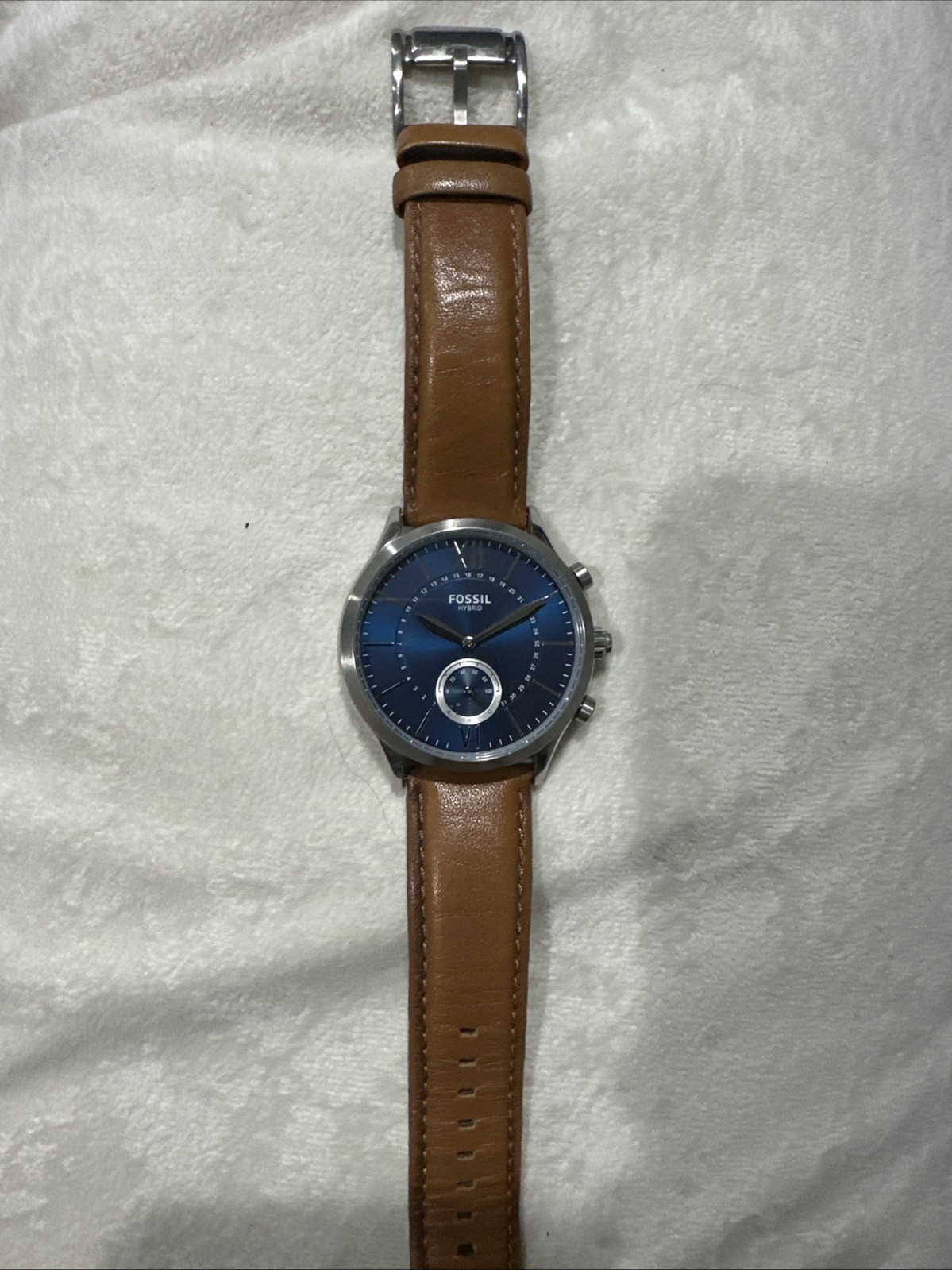 Fossil Hybrid Smartwatch Men Stainless Case Blue Dial NDW2F15