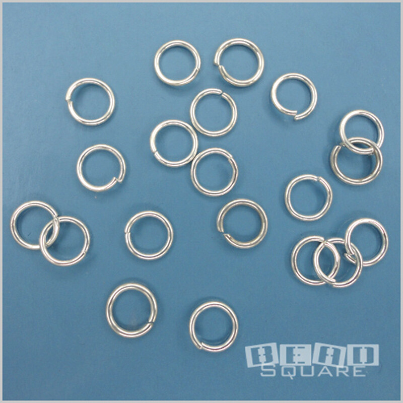 20 Solid Sterling Silver 6mm 19 Gauge / 0.9mm Open Jump Ring Connectors #33140