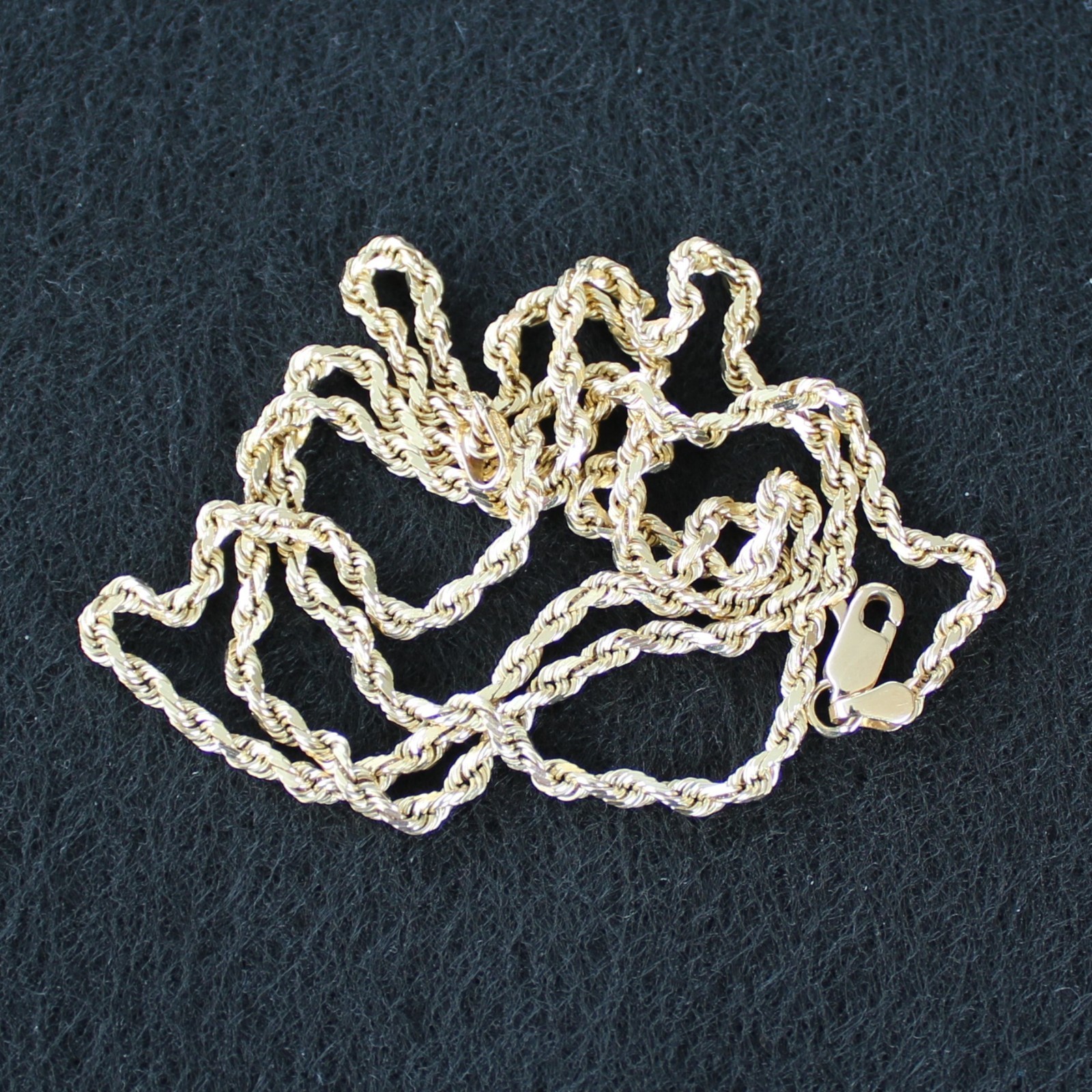 10K Yellow Gold 3mm ROPE Chain 24″ Necklace, 11.1 grams, Signed Midas 104 10k