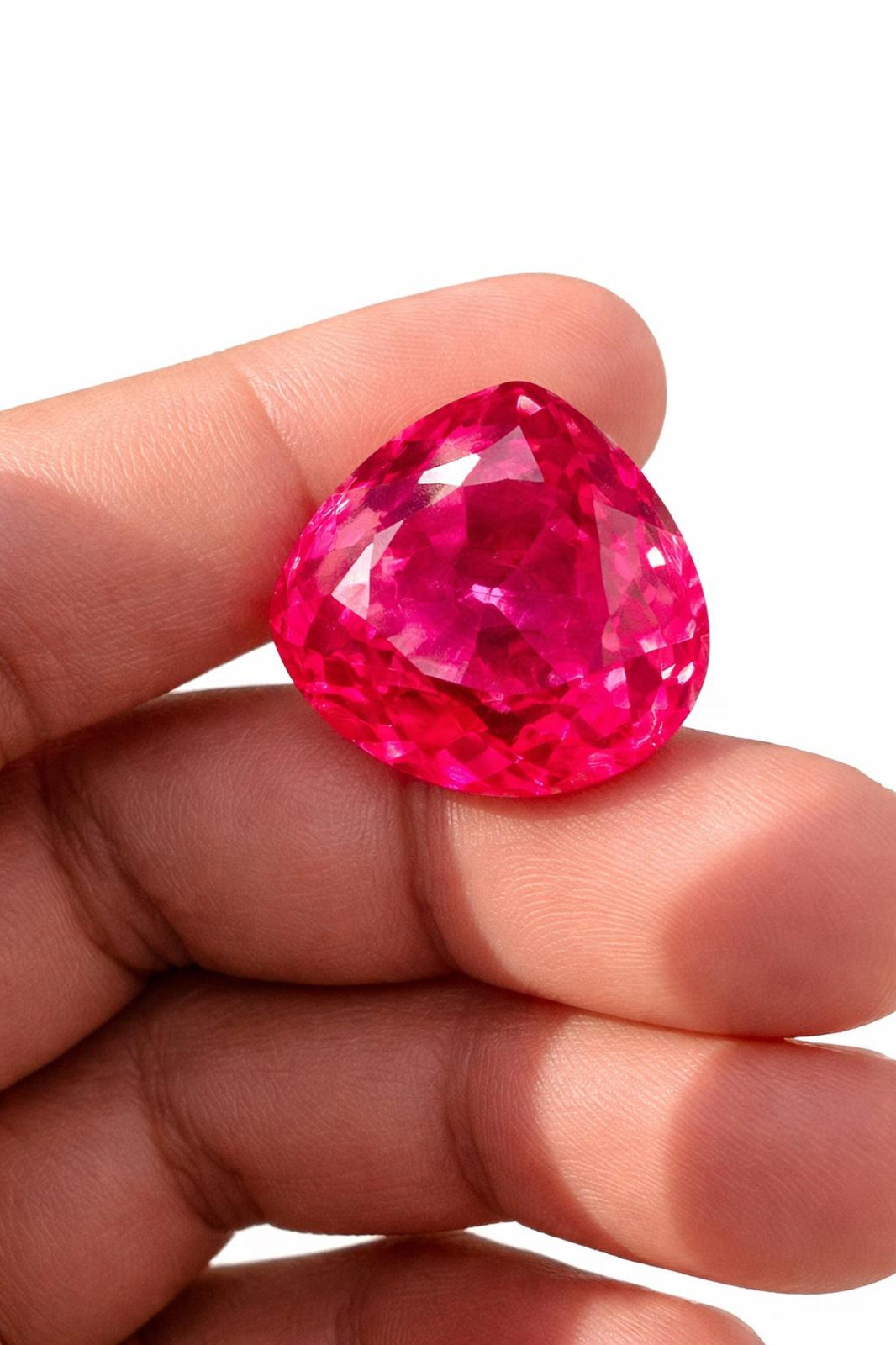 46.35 Ct+ 20×20 MM GIE Certified Natural Pink Sapphire Pear Cut Loose Gems F04