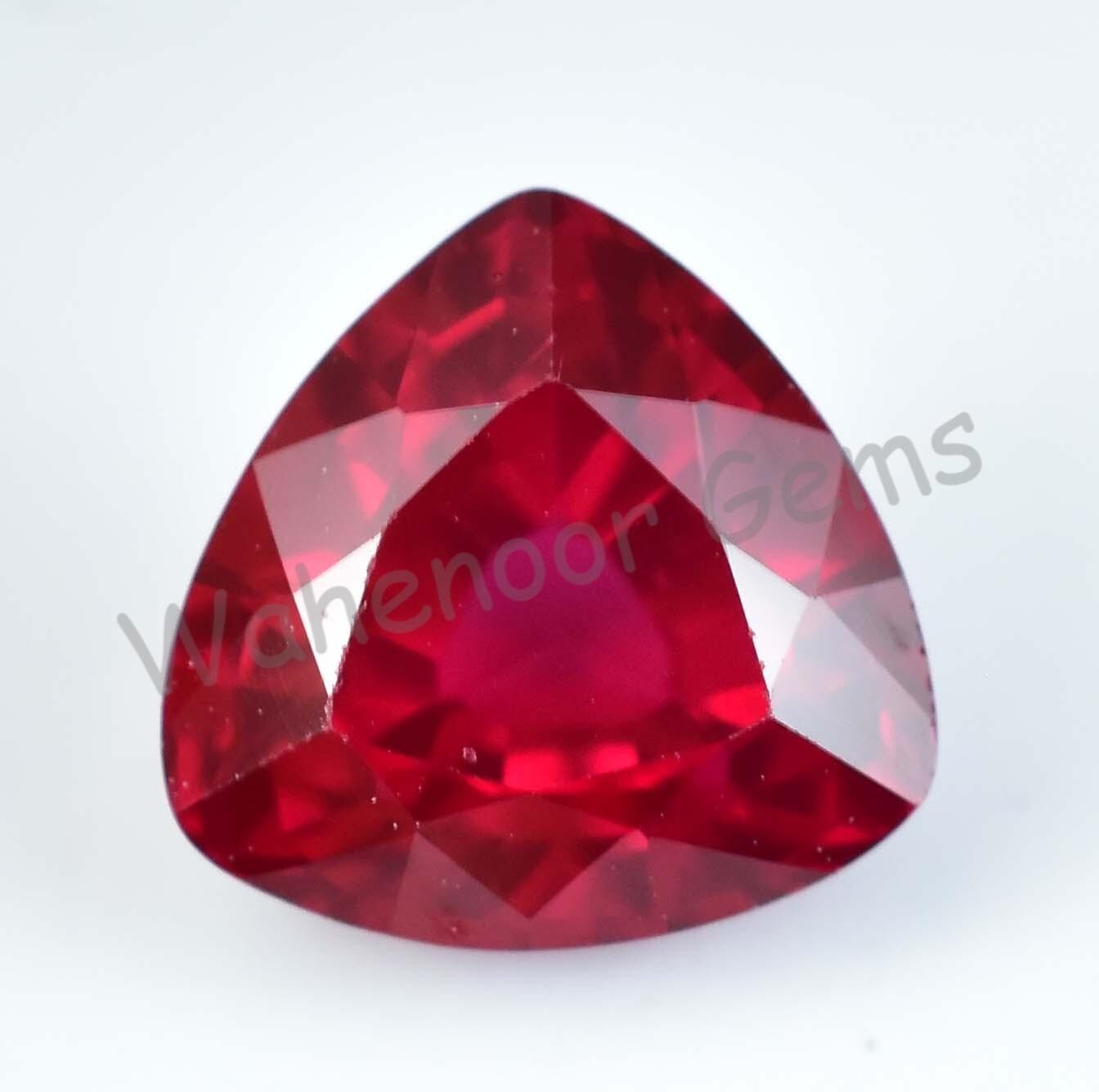 6.70 Ct Natural Blood Red Ruby Trillion Certified Mozambique Stunning Gemstone