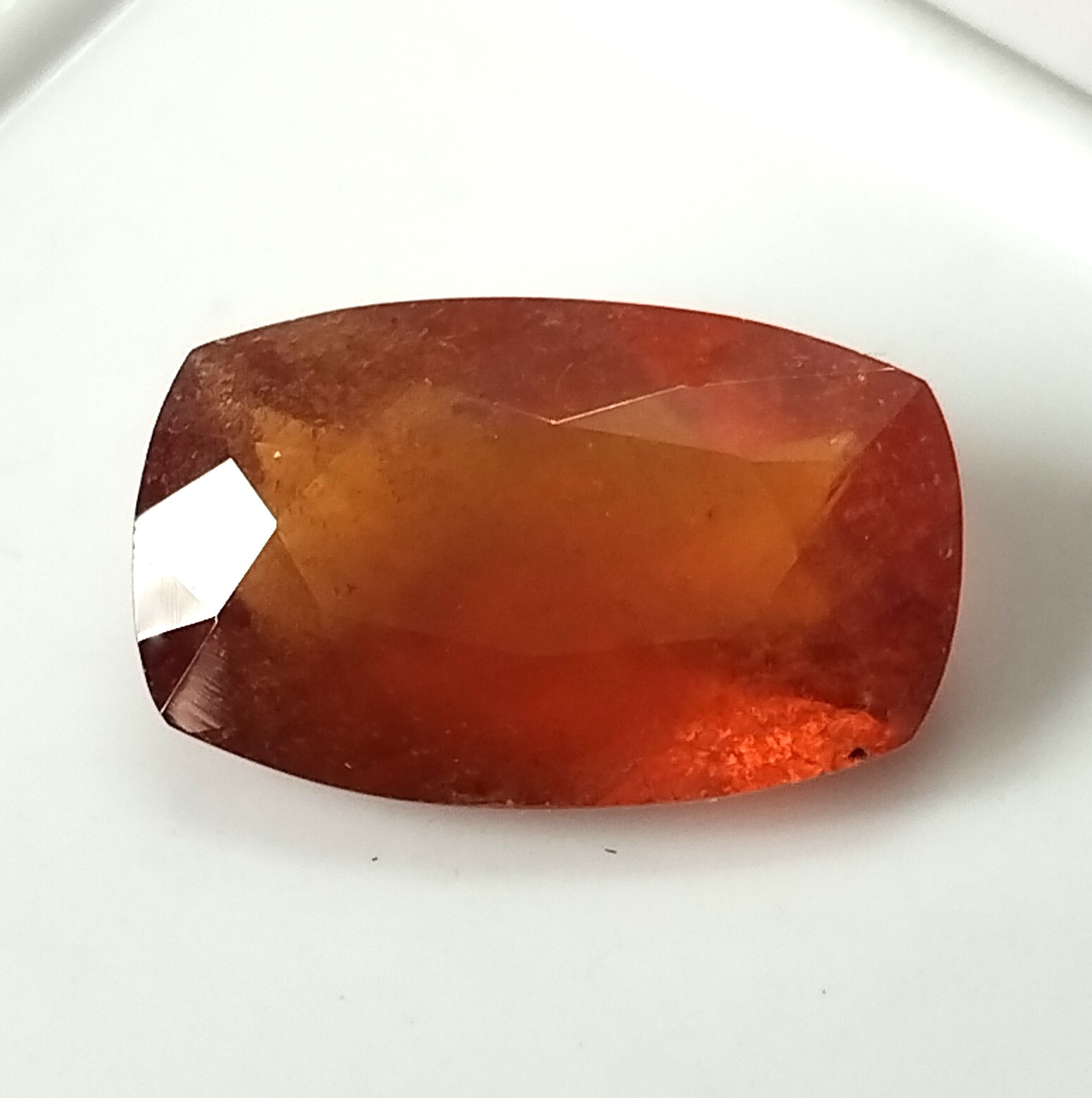 Rare Hessonite Garnet Orange Color Long Cushion Cut Natural Gemstone 4.70 Carat