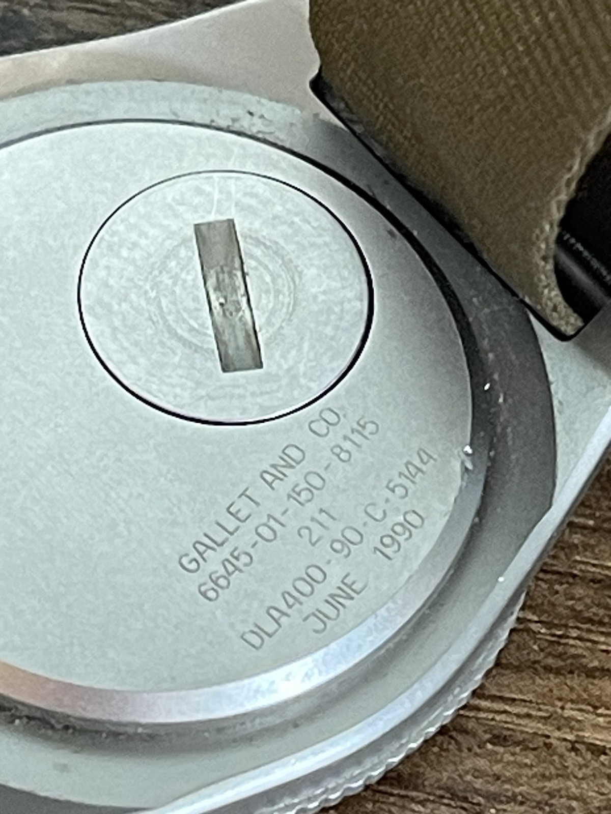 Marathon Watch GALLET AND CO. 6645-01-150 – 8115 211 DLA 400 – 90-C-5144 1990