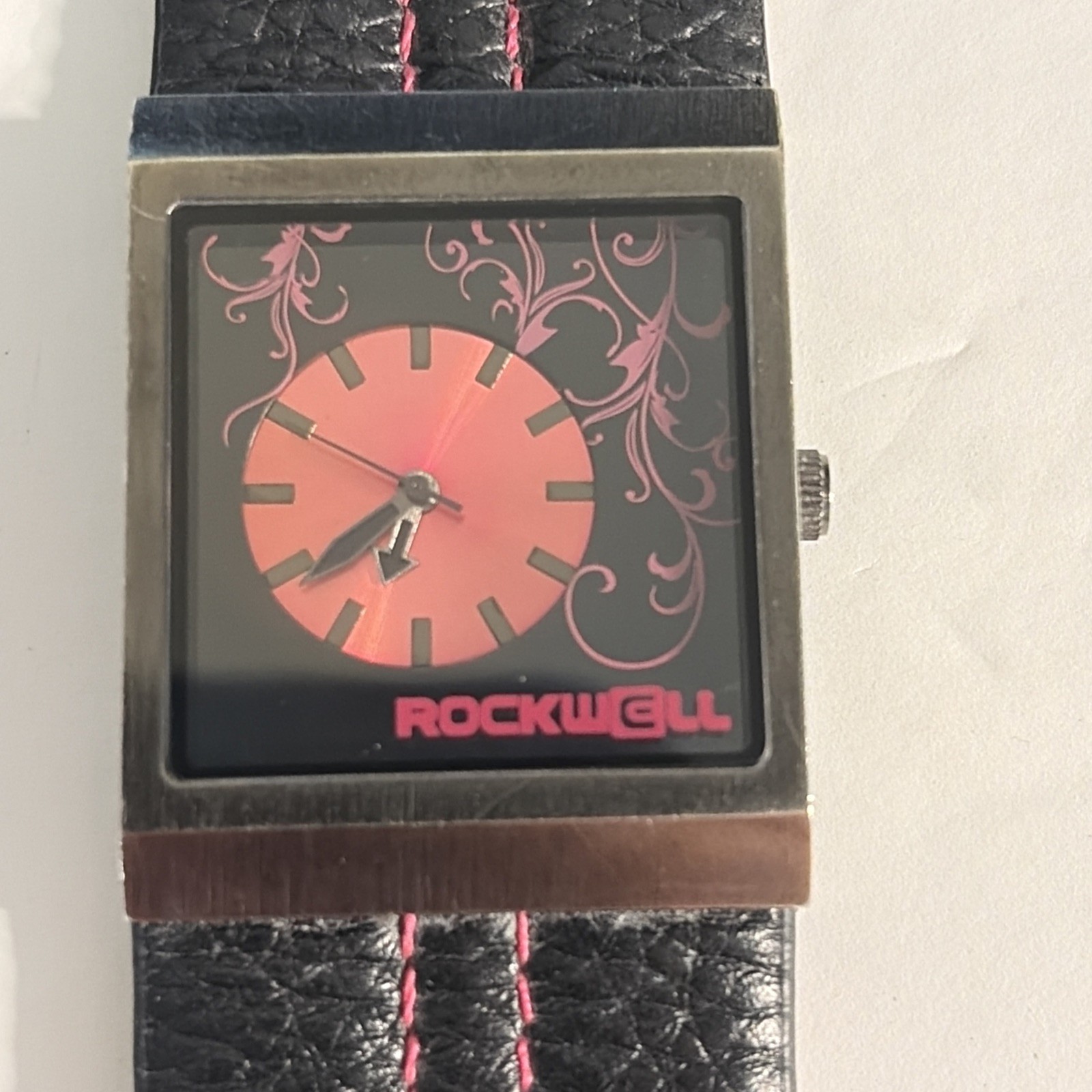 Rockwell MC118 Mercedes Ladies Watch, Black/Pink “New Battery “