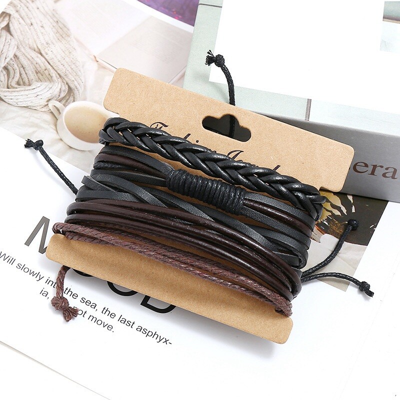 10Pcs Wholesale Lots Bulk Random Punk Men Women Couple Leather Bracelet Jewelry