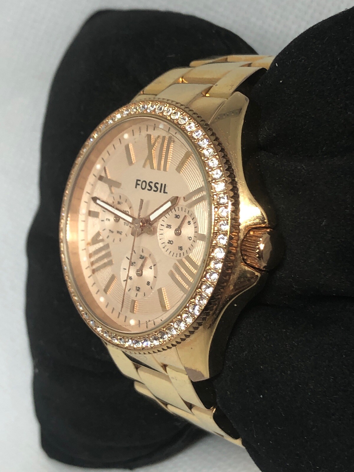 Fossil AM4483 Women’s Stainless Steel Analog Rose Gold Dial Genuine Watch HG55