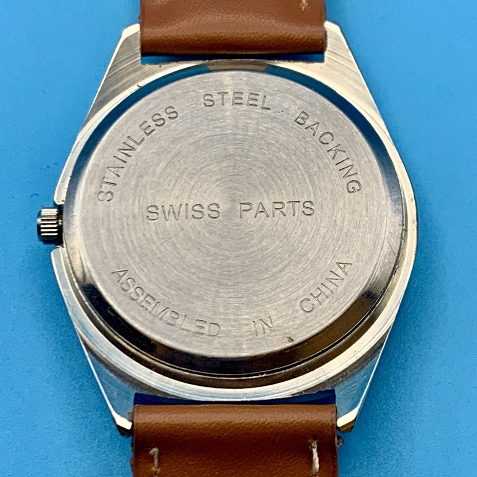 PCA Women’s Swiss Parts Quartz Wristwatch Faux Leather Strap Working New Battery
