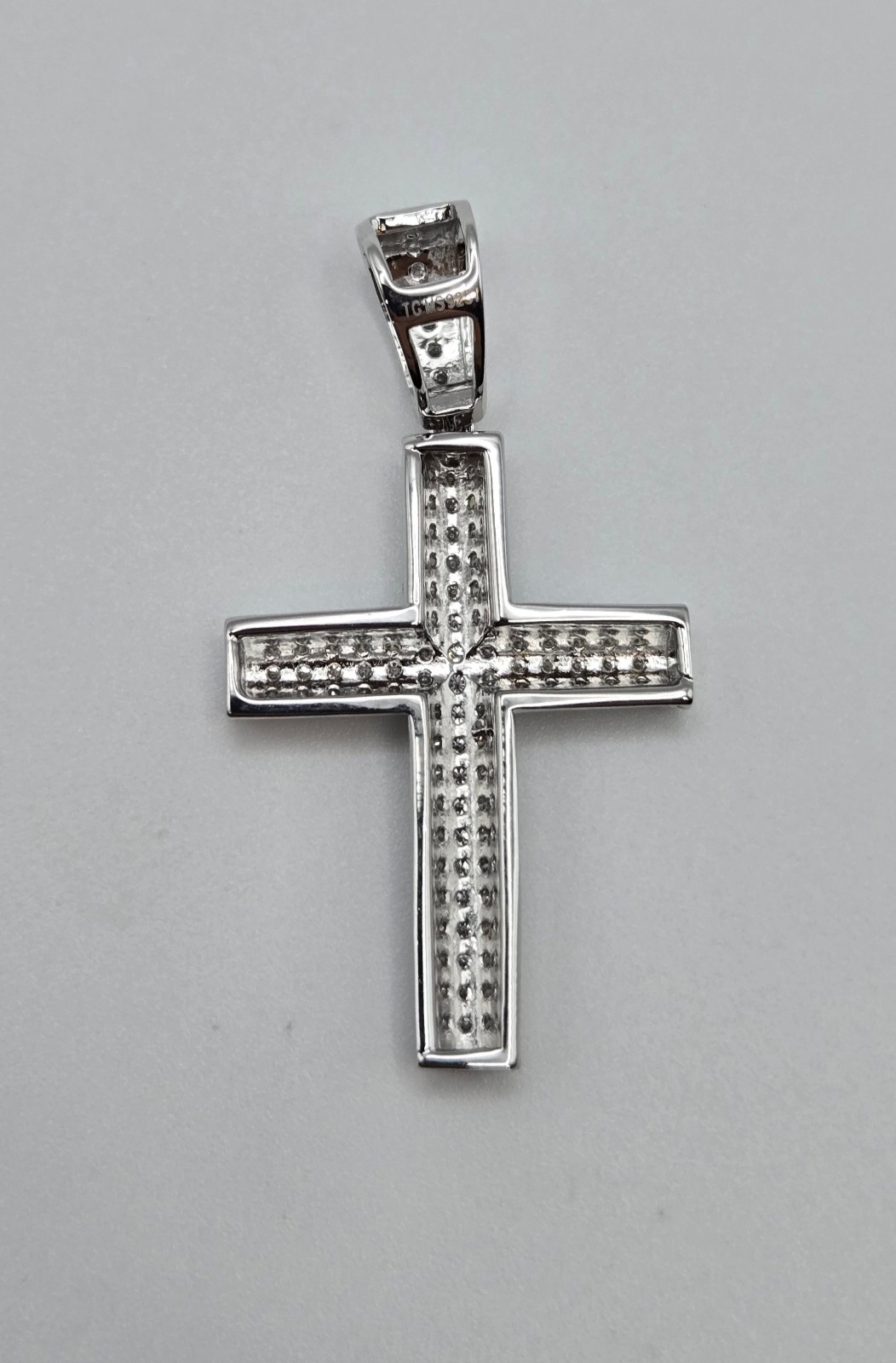 NEW Solid 925 Sterling Silver MOISSANITE PENDANT 2.0ctw Cross Pendant, USA