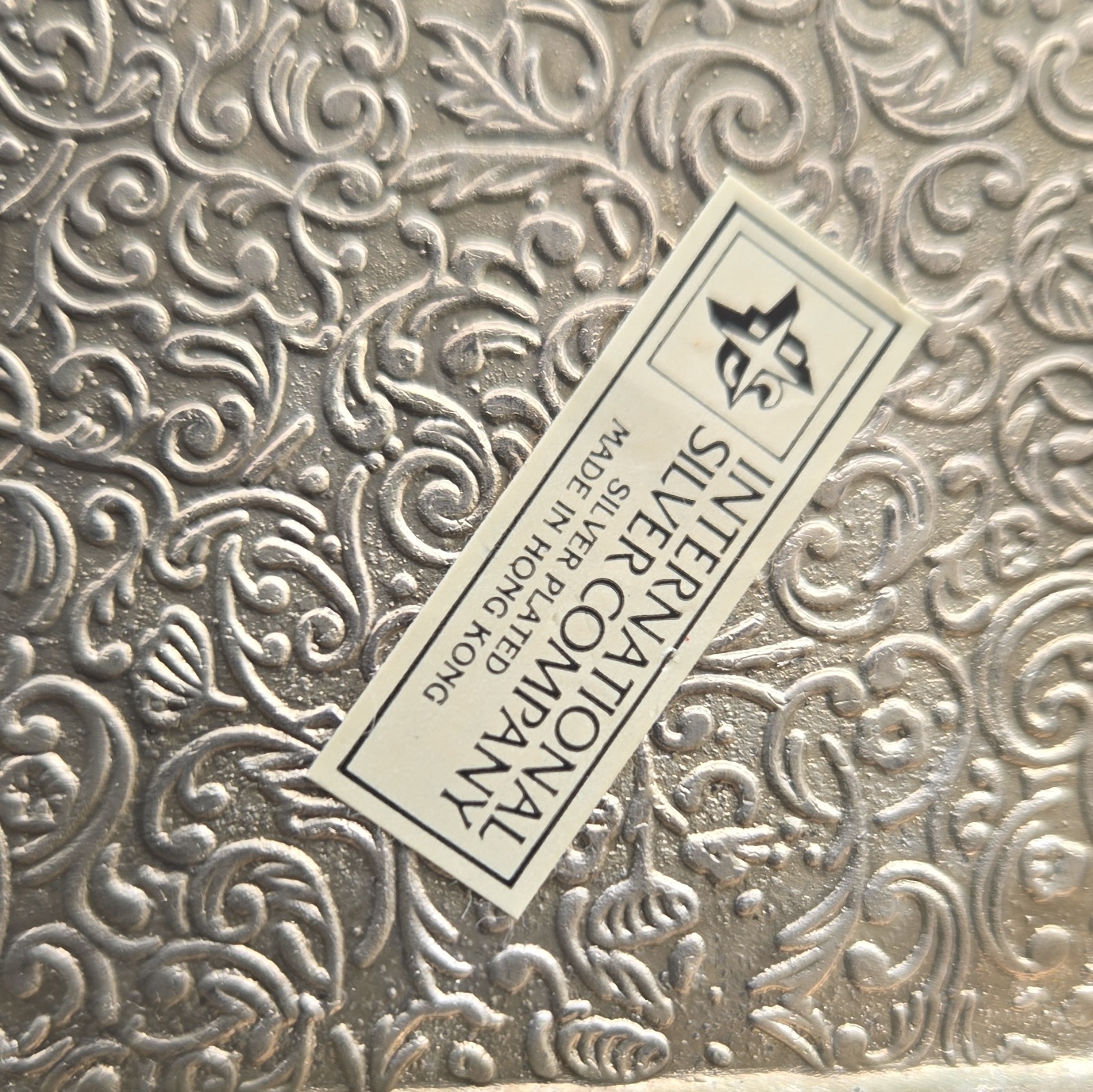 International Silver Company Silverplated Floral Rectangle Jewely Box 9×3.5×2 B2