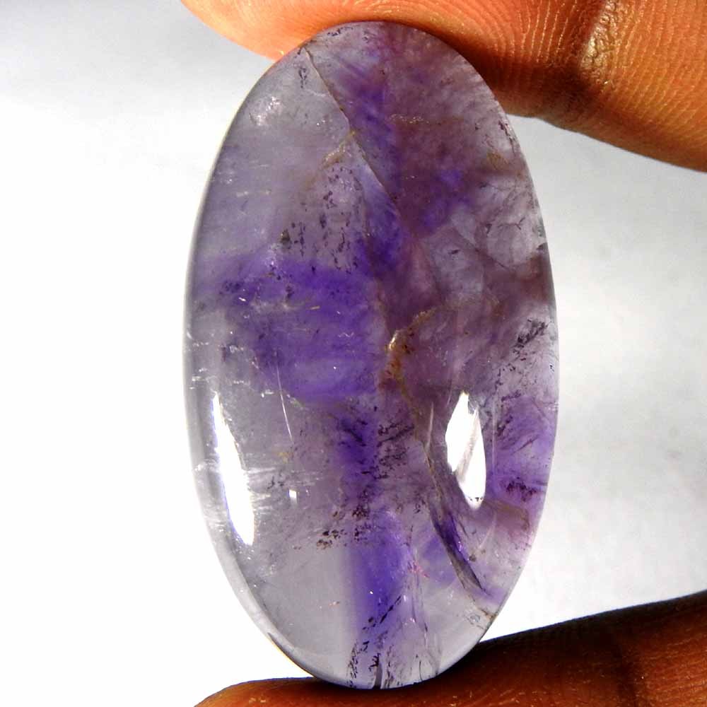 58.85 Ct Natural Stare Amethyst Pear Cabochon 39x22x8 Loose Gemstone