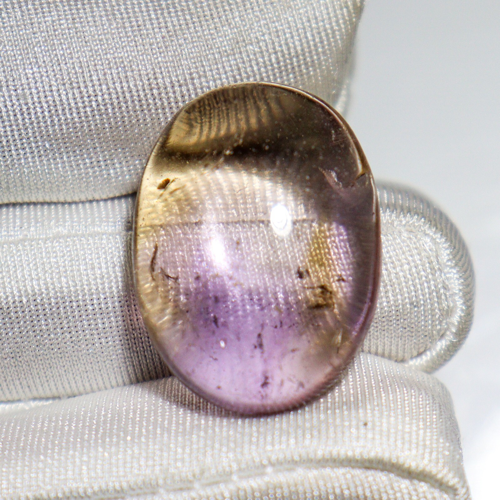 Handcrafted Ametrine Cabochon 28.00 Ct Crystal Gem Loose Stone for Rings
