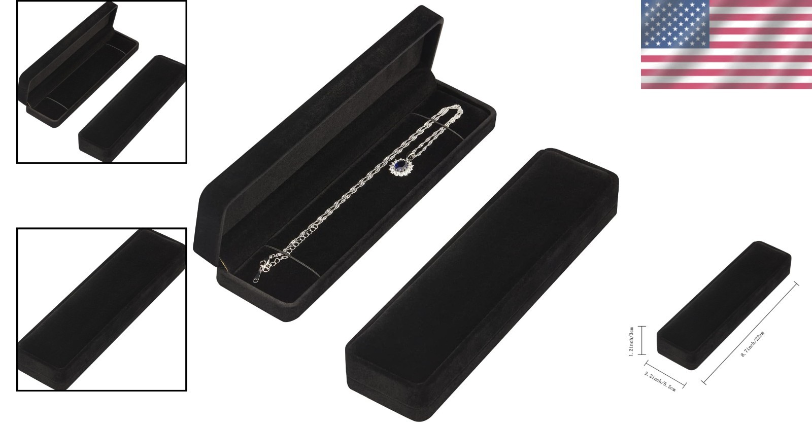 Luxurious Velvet Jewelry Gift Box Set – Ideal for Engagements and Anniversaries