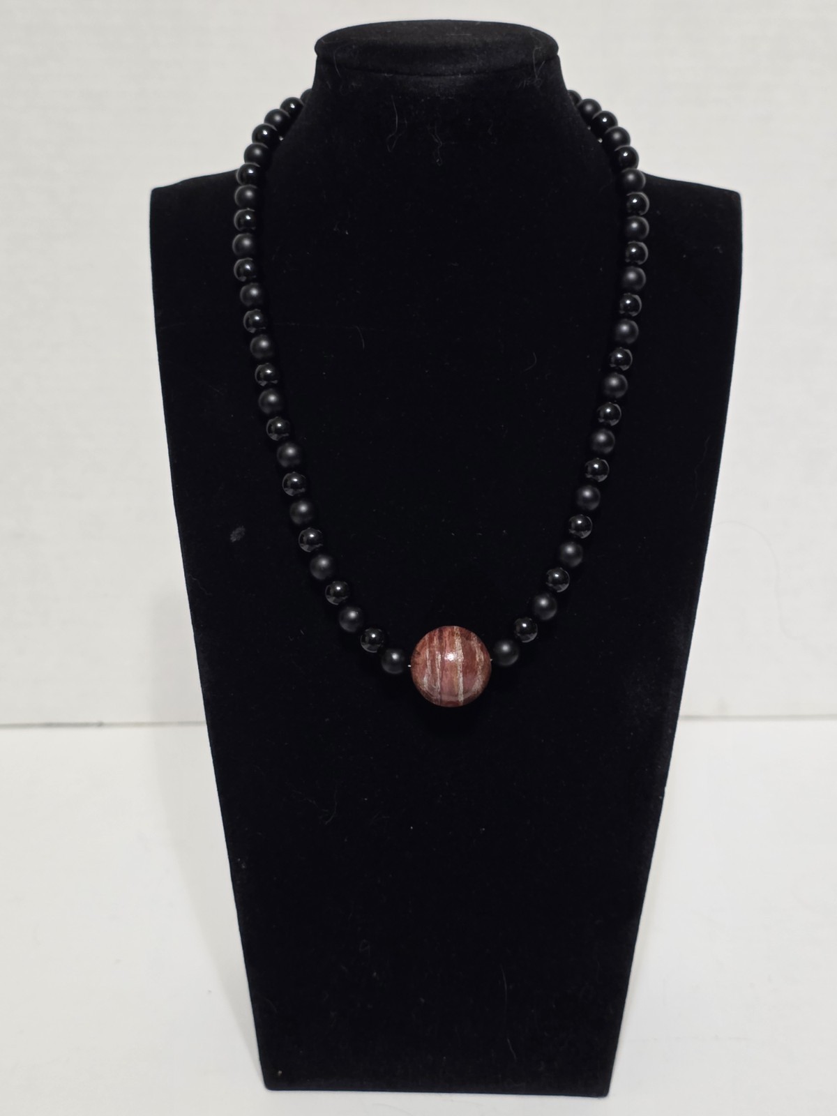 18.5in planet Jupiter hand painted with matte black and gloss black gemstones…
