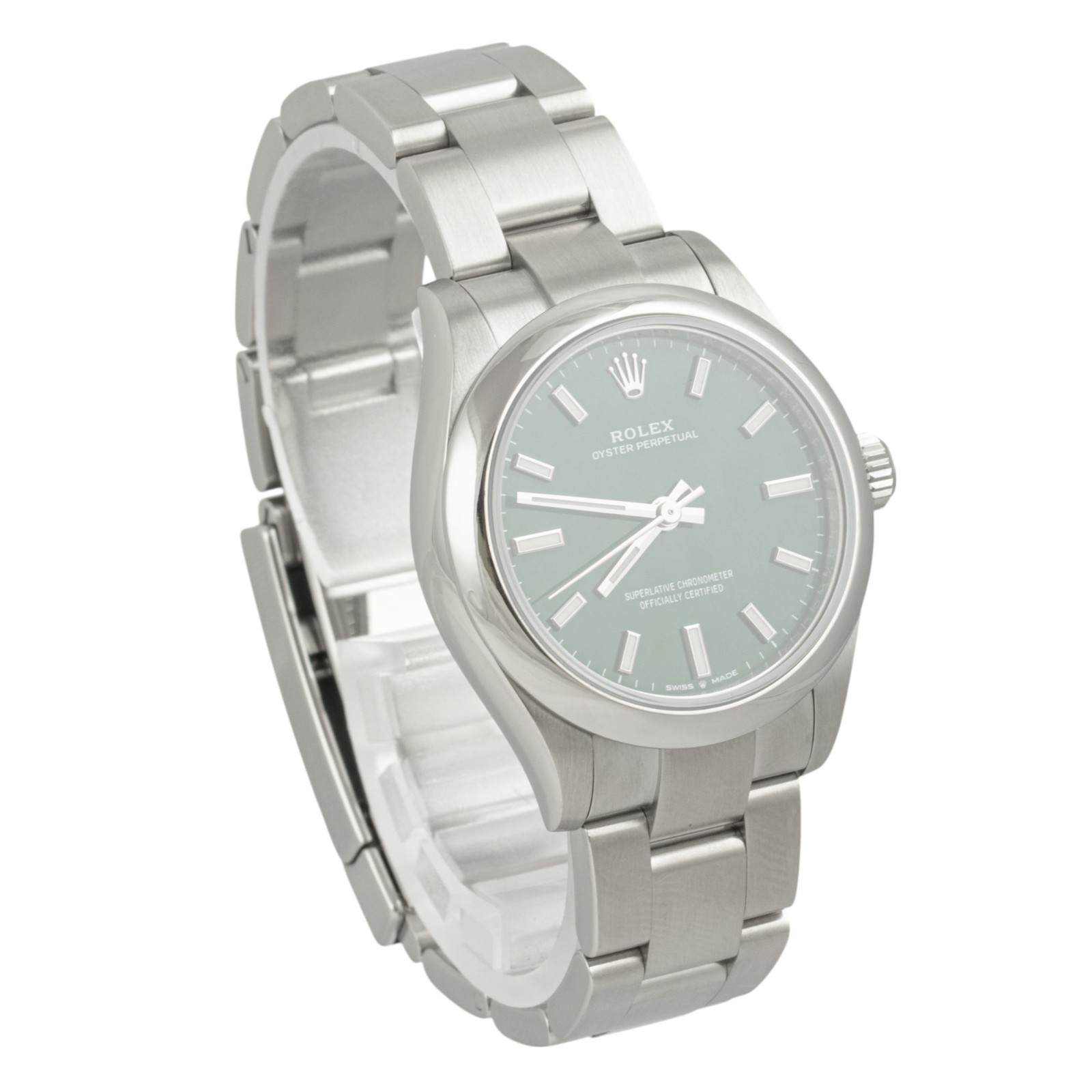 Rolex Oyster Perpetual 277200 Stainless Steel GREEN Dial 31mm Ladies BOX PAPERS