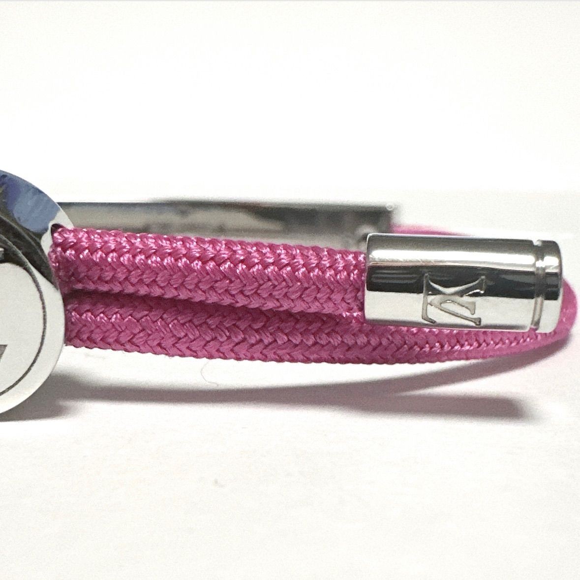 Louis Vuitton Authentic Bracelet LV Space Pink Metal Canvas M00282 DP0221 25.5cm