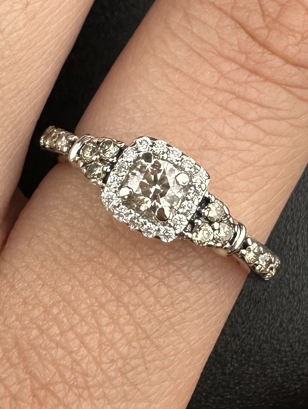 Le Vian 14k White Gold Chocolate Diamond Ring 3/8ctw 1.9dwt 3.0g