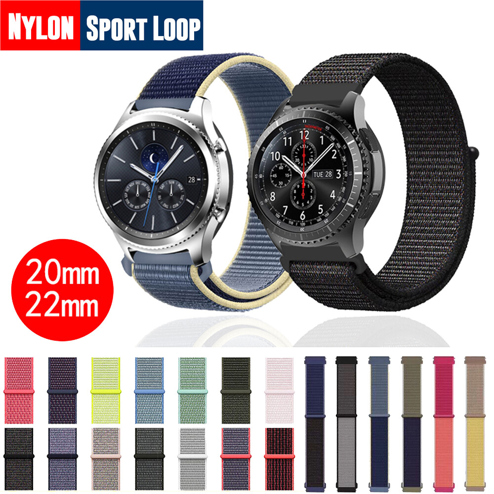 Weave Nylon Berry Loop Band Strap For Samsung Galaxy Watch Active 20/22mm