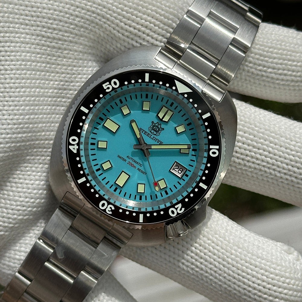 STEELDIVE SD1974 Mens Turtle 43.8mm 200M Automatic Dive Watch NH35 Professional