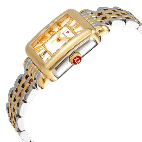Michele Deco Madison Two-Tone S. Steel Diamond Dial Ladies Watch MWW06T000147