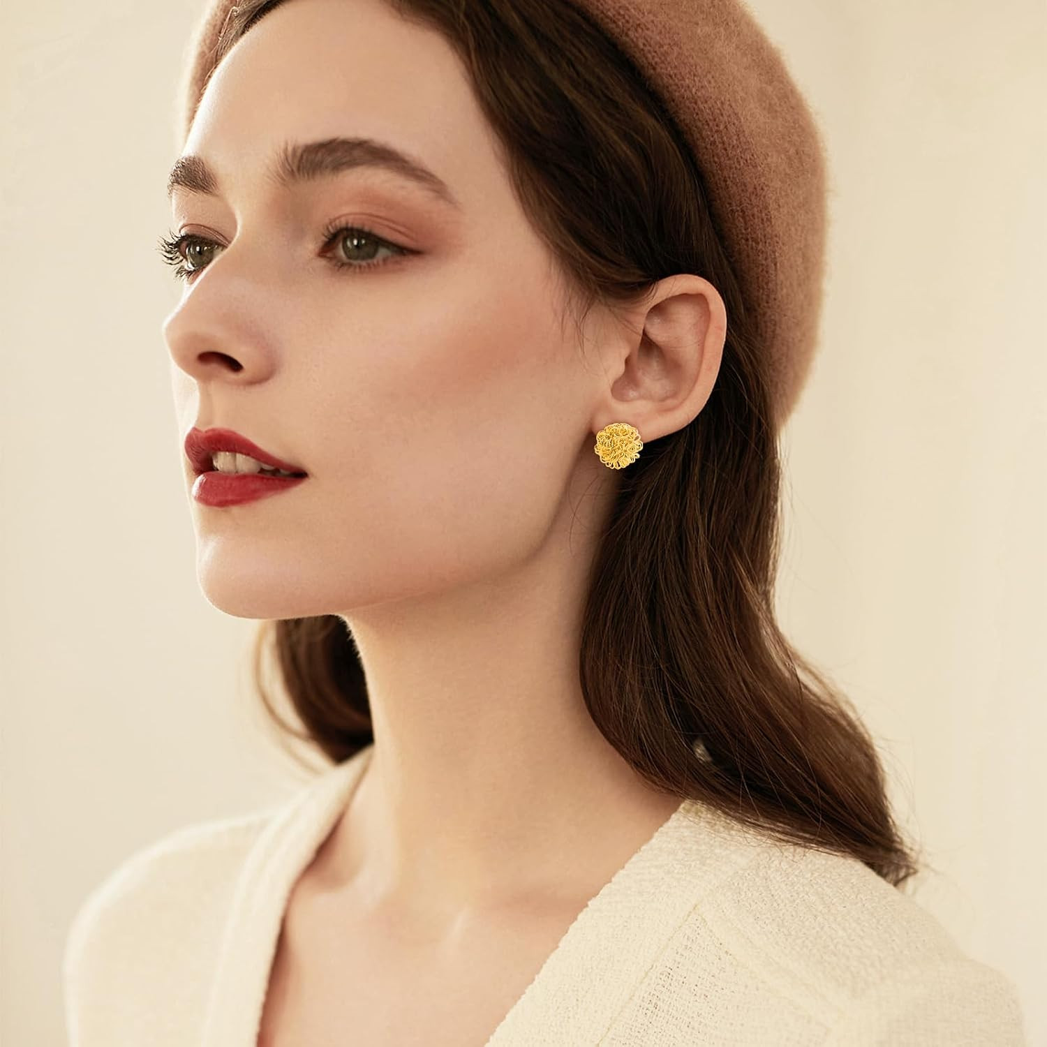 15 Pairs Gold Love Knot Earrings for Women Hypoallergenic Earring 14K Gold Plate