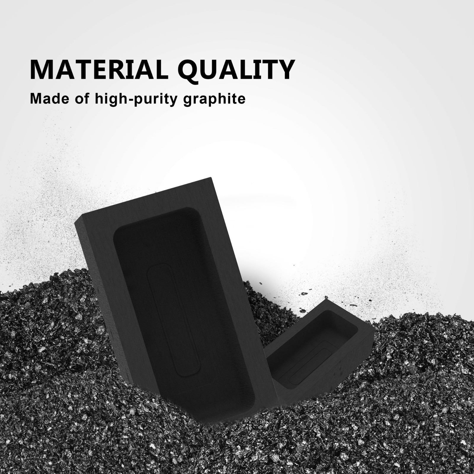 4 Pack 1kg Graphite Ingot Molds for Metal Casting Gold Silver Aluminum Copper Br