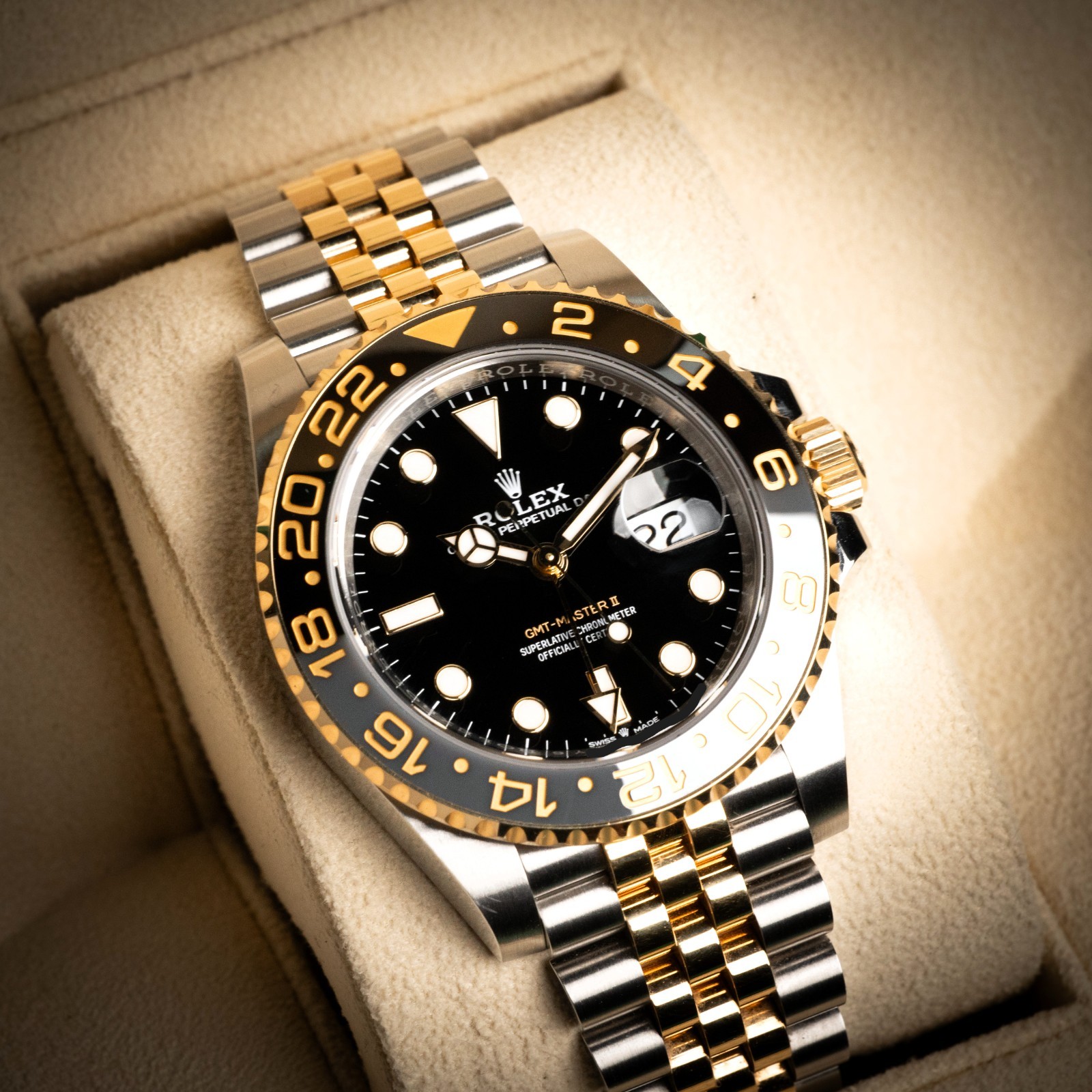 2024 Rolex GMT-Master II 126713GRNR Zombie Yellow Gold/Steel Full Set