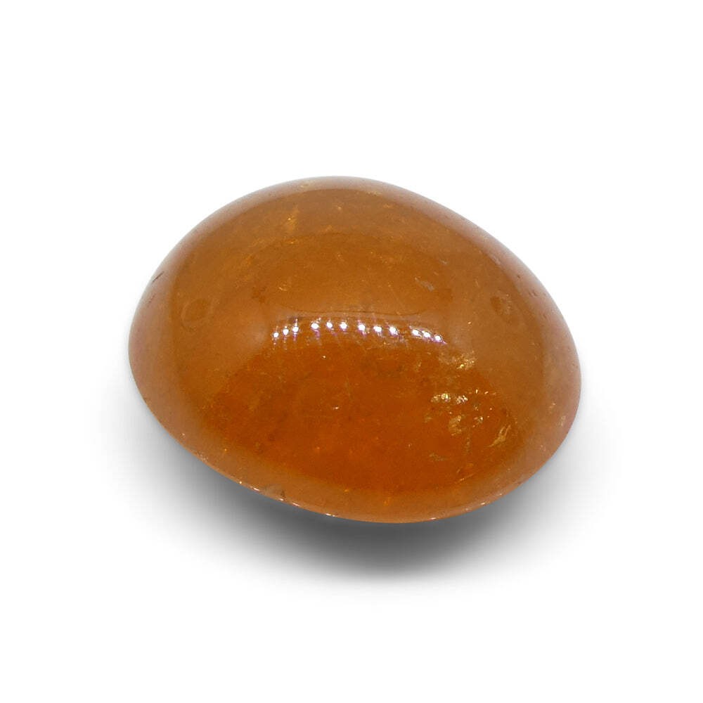 7.69ct Oval Cabochon Orange Mandarin Spessartine Garnet from Nigeria