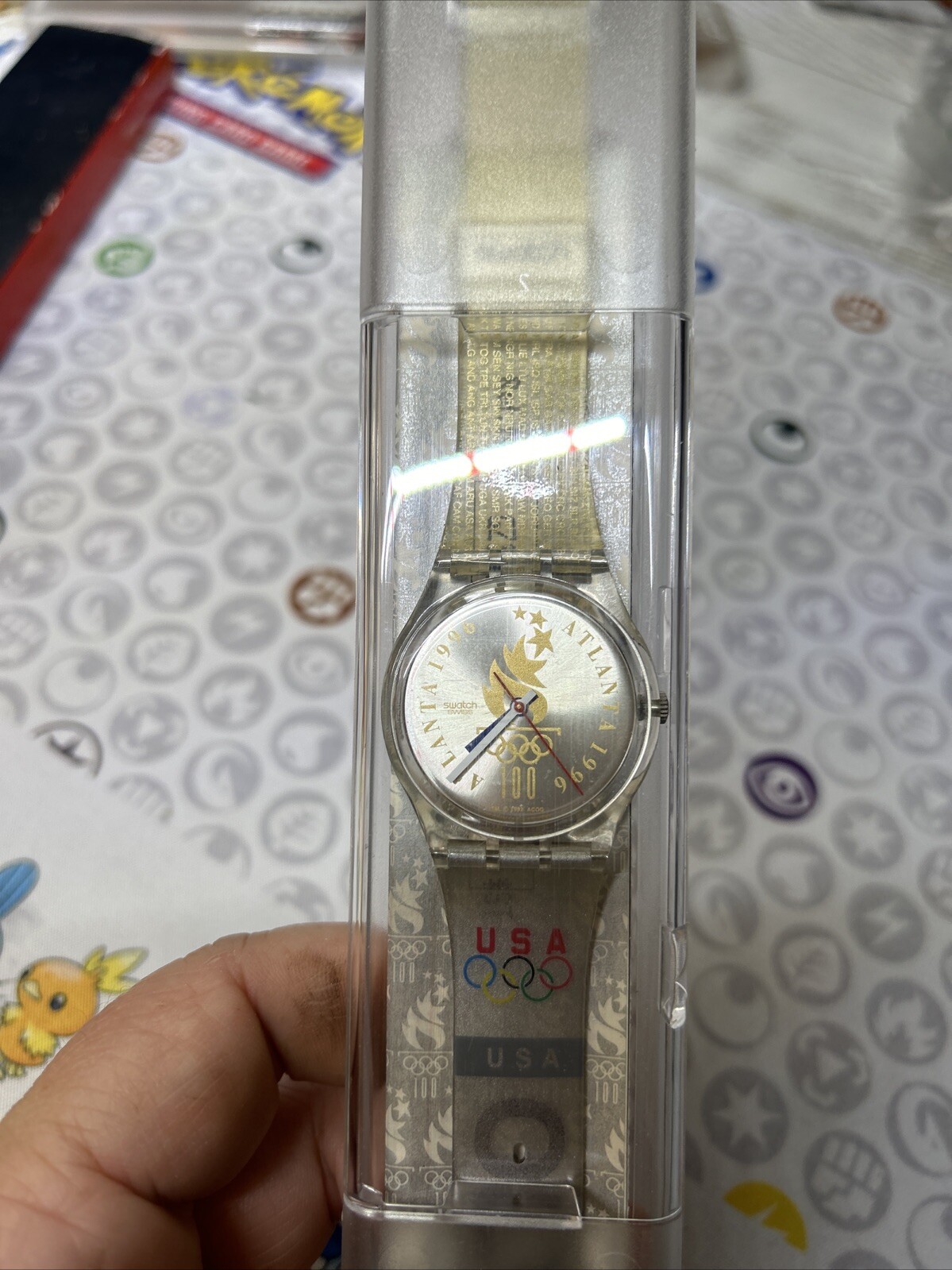 BRAND NEW! Vintage Swatch Olympic Team Watch Women Swiss Made Atlanta 1996
