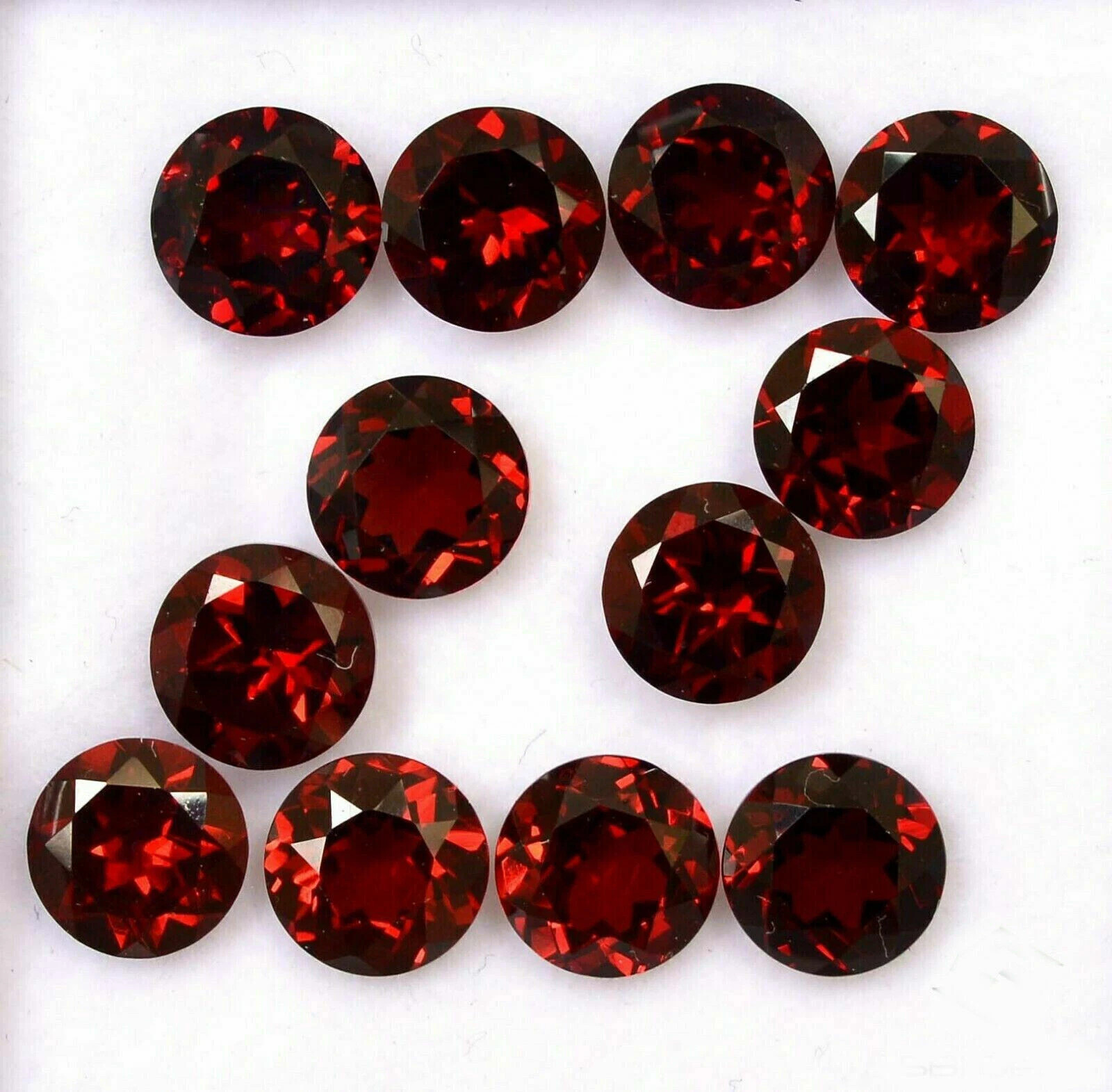 3 mm AAA+ Natural Garnet Faceted Round Shape Loose Gemstone For Jewelry Making