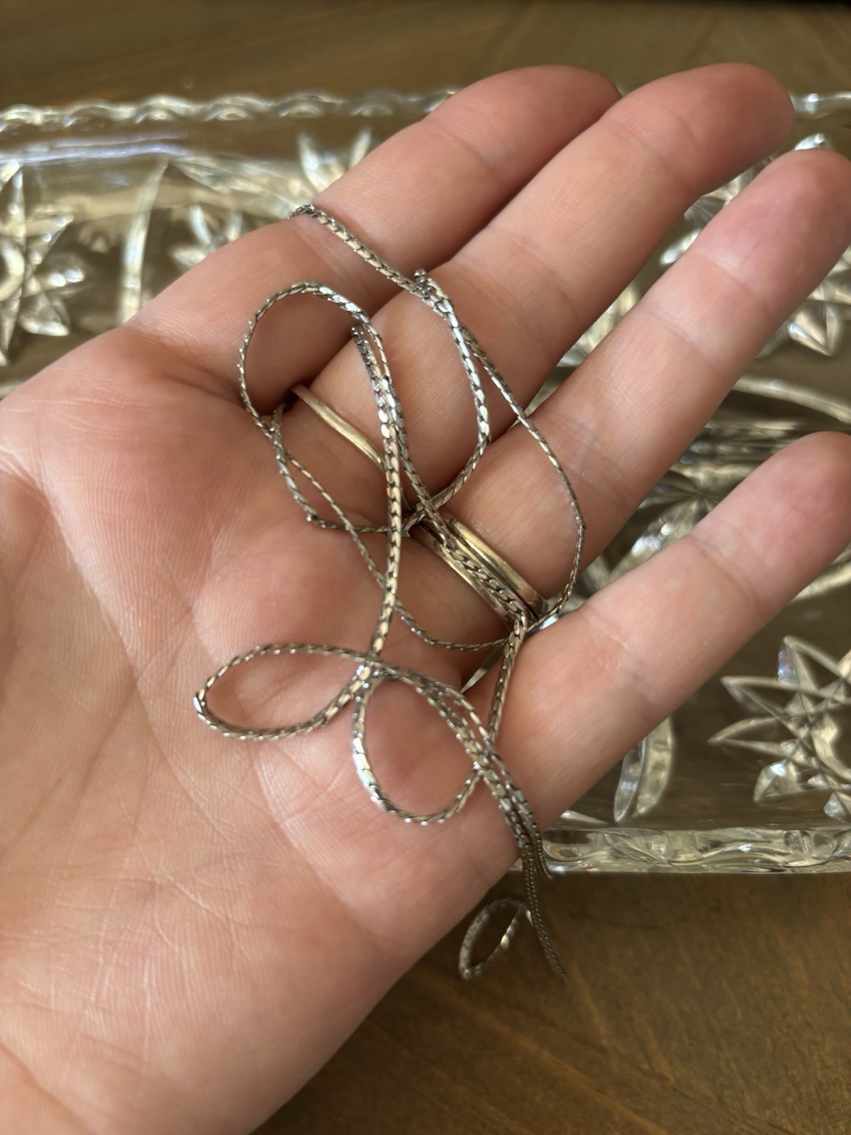 #13 Box Link Silver Tone Chain