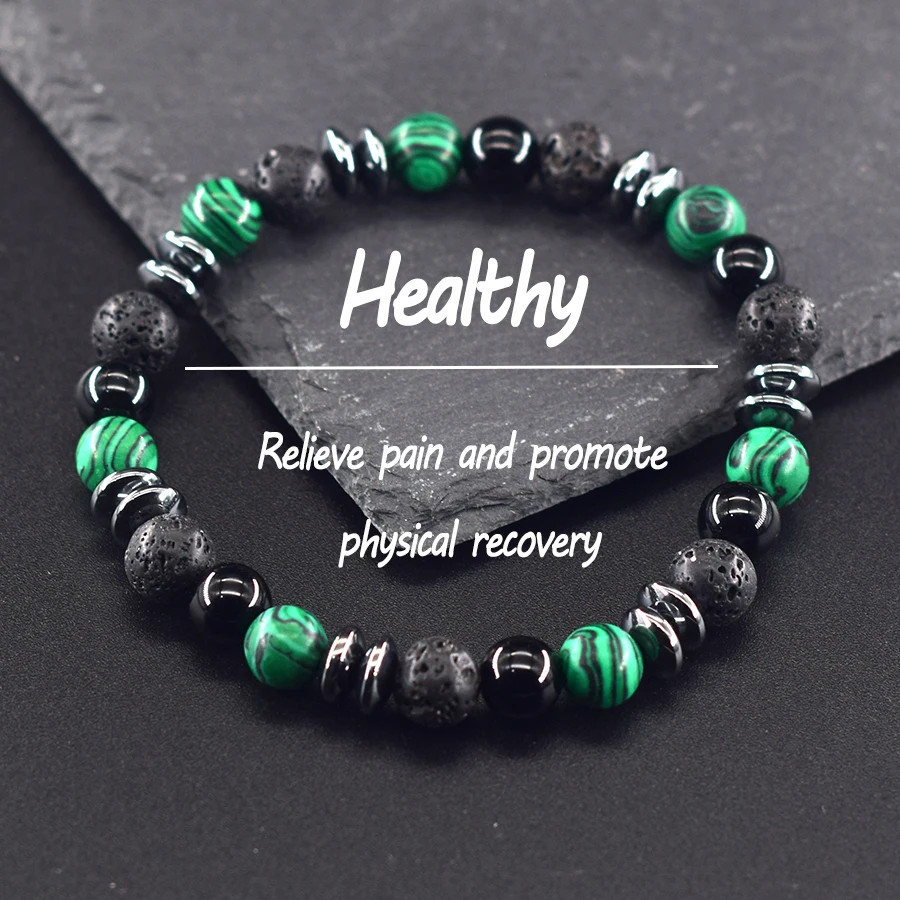 Energetic Balance Spiritual Protection Natural Volcanic Stone Labradorite Beads