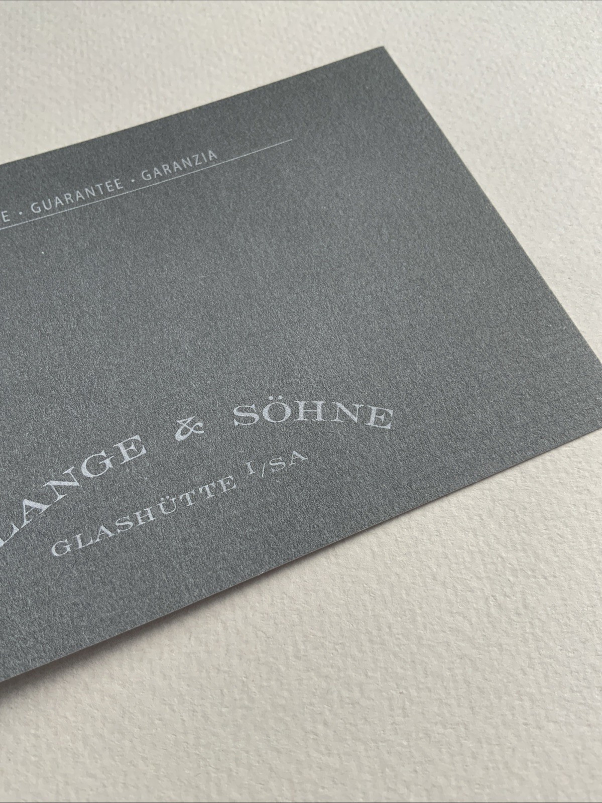 A Lange & Sohne Vintage Certificate AD Stamped