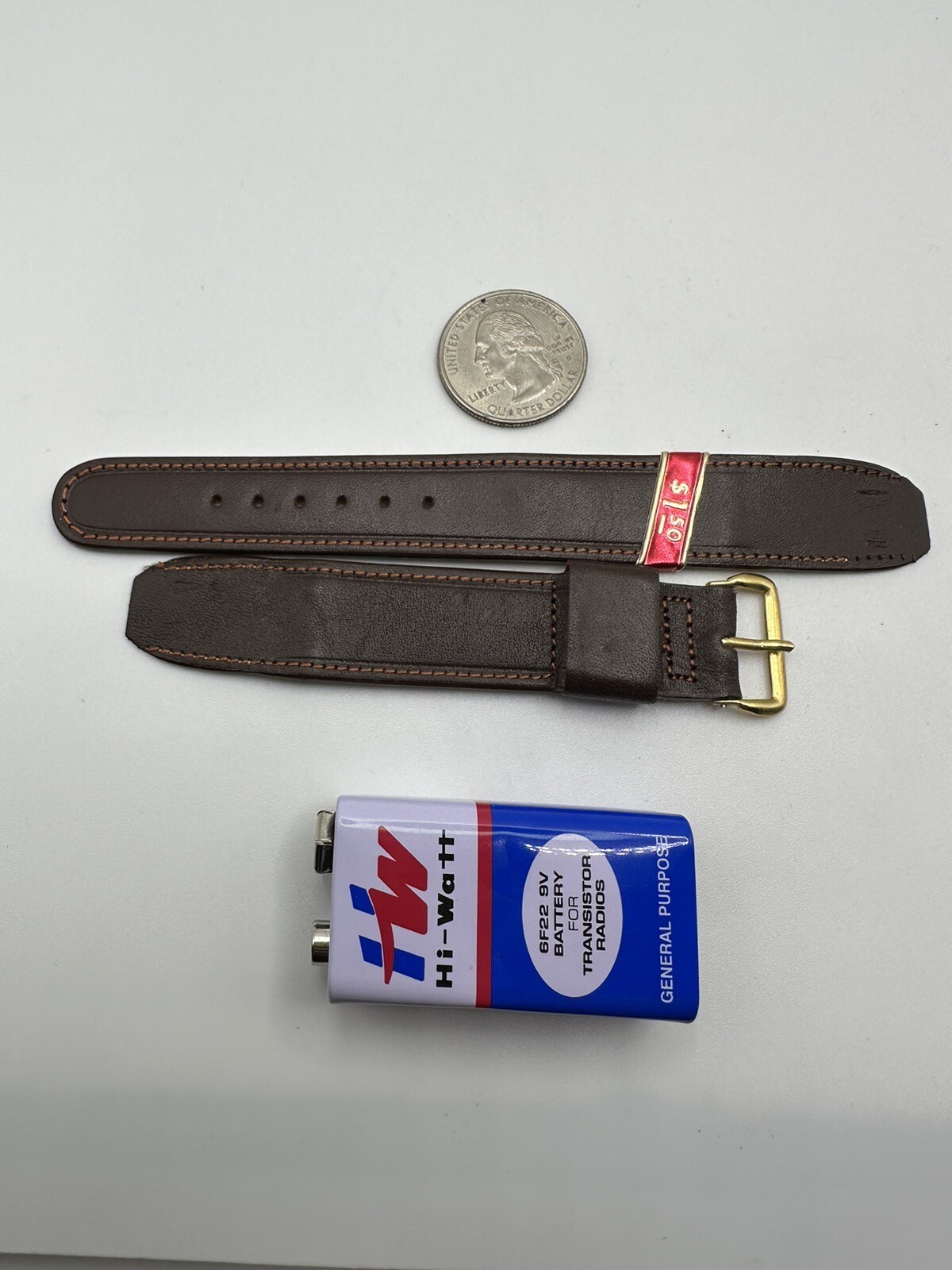Genuine Calf Skin 11/16” 18mm Vintage New Old Stock Brown Leather Watch Band