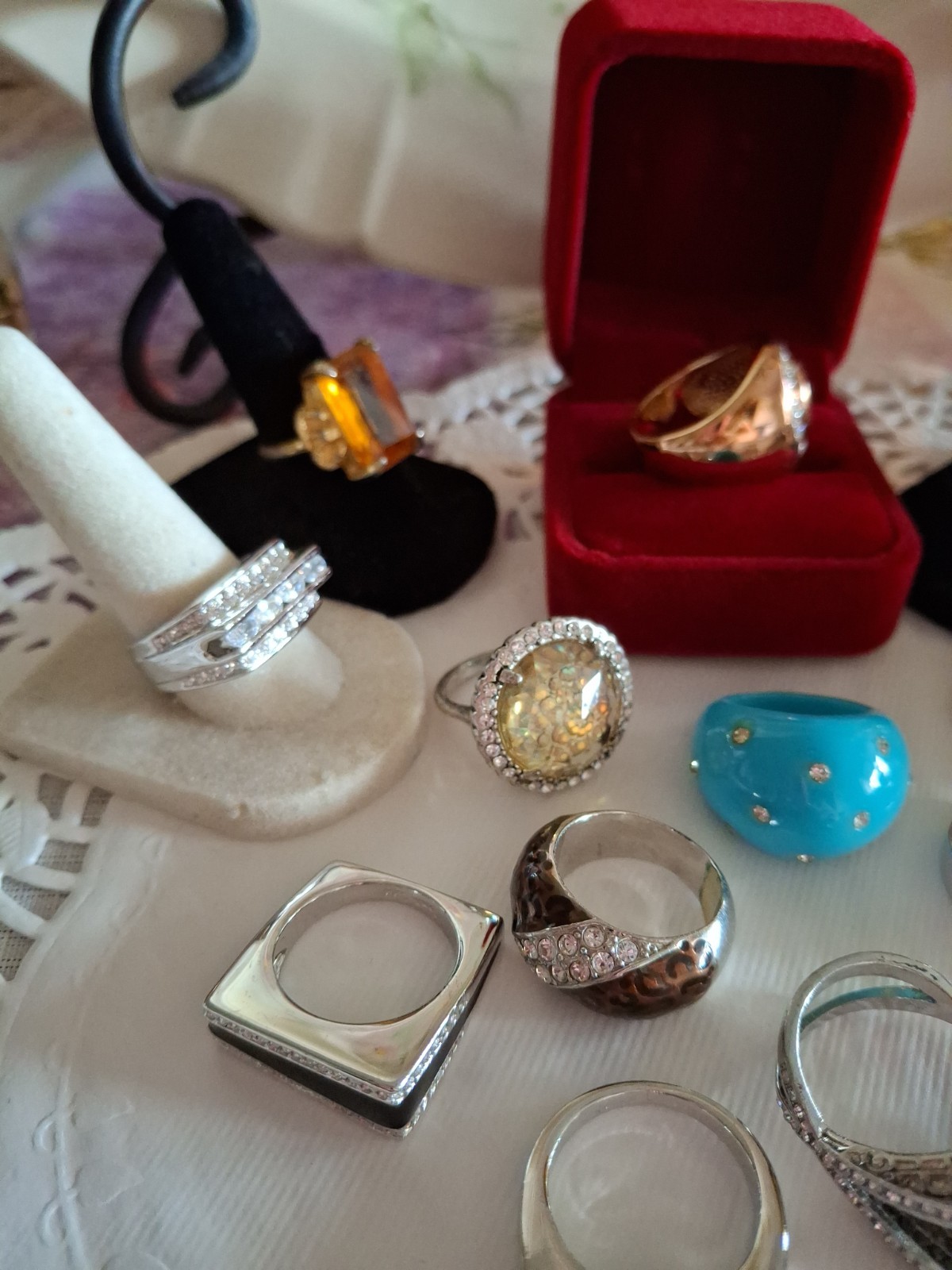 Vintage To Modern Lot Of Rings 15, Sizes Vary 7-9 Designer Camille Lucie (7)