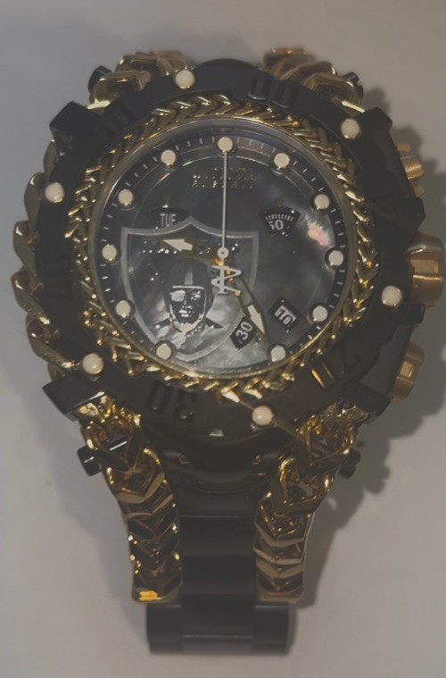 Invicta NFL Las Vegas Raiders Men Black Label 58mm Swiss Movement
